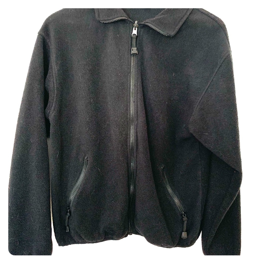 Black zippered Fleece White Sierra Jacket